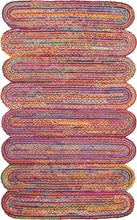 Load image into Gallery viewer, Braided Natural Jute with Colorful Cotton Bed-side Runner