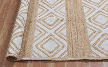 Load image into Gallery viewer, Braided Natural Cotton Diamond Design Area carpet