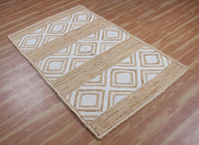 Load image into Gallery viewer, Braided Natural  Cotton Diamond Design Area carpet
