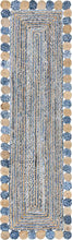 Load image into Gallery viewer, Braided Natural Jute with Denim Bedside Runner