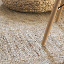 Load image into Gallery viewer, Natural Jute Floor/Door Mat Rug Furnish Décor Striped Rectangular Design