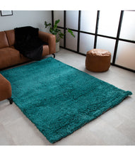 Load image into Gallery viewer, Turquoise Plain Premium Micro Shag Rug