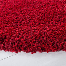 Load image into Gallery viewer, Red Plain - Premium Soft  Round Shaggy Rug