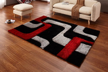 Load image into Gallery viewer, Black Multi Beautiful Premium Shaggy Rug