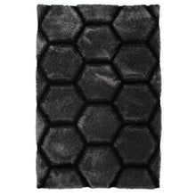 Load image into Gallery viewer, Silver Hexagon Beautiful Premium Shaggy Rug