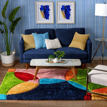 Load image into Gallery viewer, Multi Rainbow 3D Cut Collection Classical Shaggy Carpet