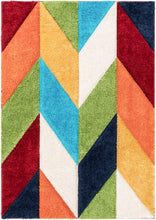 Load image into Gallery viewer, Rainbow Multicolor 3D Cut Collection Classical Shaggy Carpet