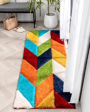 Load image into Gallery viewer, Rainbow Multicolor 3D Cut Collection Classical Shaggy Carpet