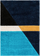 Load image into Gallery viewer, Aqua with Blue 3D Cut Collection Classical Shaggy Carpet