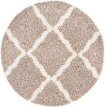 Load image into Gallery viewer, Beige  & Ivory - Premium Soft  Round Shaggy Rug