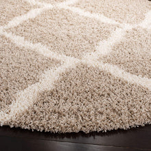 Load image into Gallery viewer, Beige  & Ivory - Premium Soft  Round Shaggy Rug