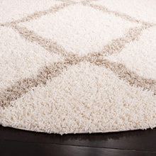 Load image into Gallery viewer, Ivory & Beige - Premium Soft Round Shaggy Rug