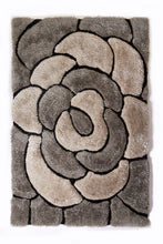 Load image into Gallery viewer, Stylish Gray Rose Modern Shaggy Rug