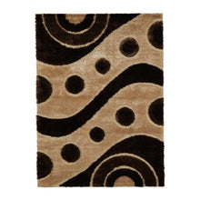 Load image into Gallery viewer, Brown & Beige Stylish Modern Shaggy Rug