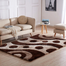 Load image into Gallery viewer, Brown & Beige Stylish Modern Shaggy Rug