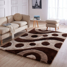 Load image into Gallery viewer, Brown & Beige Stylish Modern Shaggy Rug
