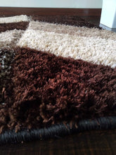 Load image into Gallery viewer, Stylish Brown Multi Design Shag Rug