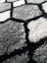 Load image into Gallery viewer, Stylish Gray Multi Design Shag Rug