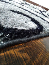 Load image into Gallery viewer, Stylish Gray Multi Design Shag Rug