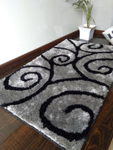 Load image into Gallery viewer, Stylish Gray Multi Design Shag Rug
