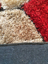 Load image into Gallery viewer, Stylish Red Stone Beige Multi Design Shag Rug