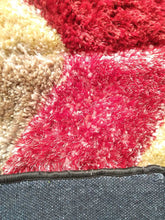 Load image into Gallery viewer, Stylish Red Beige Multi Design Shag Rug