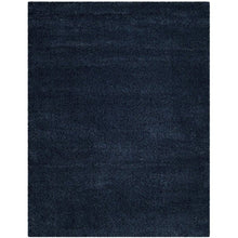 Load image into Gallery viewer, Navy Blue Plain Beautiful Micro Soft Shag Rug