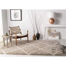 Load image into Gallery viewer, Coffee & Ivory Beautiful Premium Micro Shag Rug