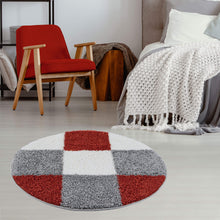 Load image into Gallery viewer, Ivory with Grey - Premium Round Shaggy Rug