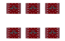 Load image into Gallery viewer, Deer Red Jacquard Dining Table Mats