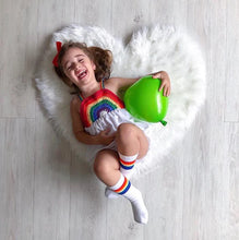 Load image into Gallery viewer, White Heart Faux Fur Rug, Luxury Fluffy Area Rug - 80x80 cm