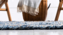 Load image into Gallery viewer, Braided Jute & Denim Oval Collection Classic Hand Woven Area Rug