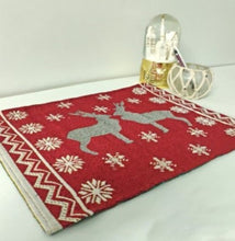 Load image into Gallery viewer, Deer Red Jacquard Dining Table Mats