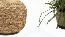 Load image into Gallery viewer, Natural Jute Pouf/Ottoman