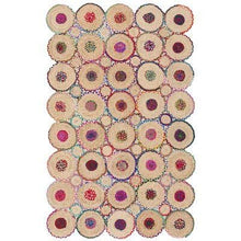 Load image into Gallery viewer, Braided Natural Jute & Multi cotton Area carpet