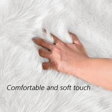 Load image into Gallery viewer, White Faux Fur Mat, Luxury Fluffy Area Rug - 2x3 feet
