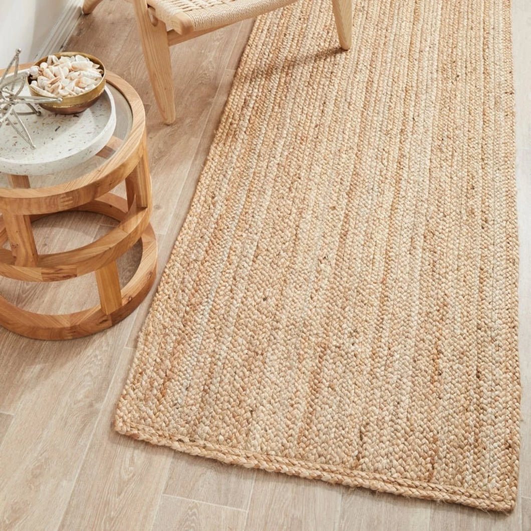 Braided Natural Jute Bedside Runner