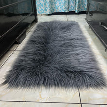 Load image into Gallery viewer, Gray Faux Fur Rug, Luxury Fluffy Rugs

