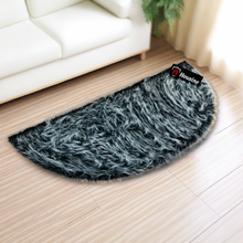 Load image into Gallery viewer, D Shape Bedside Faux Fur Runner, Luxury Fluffy Runner - 60x150 Cm - Grey_Multi
