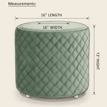 Load image into Gallery viewer, Round Utility Padded Stool/ Ottoman - 4 Leg, Brown color
