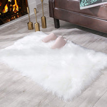Load image into Gallery viewer, White Faux Fur Mat, Luxury Fluffy Area Rug - 2x3 feet
