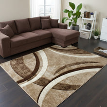 Load image into Gallery viewer, Coffee Multi Beautiful Premium Shaggy Rug
