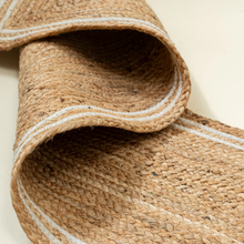 Load image into Gallery viewer, White Beige, Table Runner, Braided Handmade Handwoven Mat for Dining Table ( Beige, 54x12 inches)
