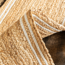 Load image into Gallery viewer, White Beige, Table Runner, Braided Handmade Handwoven Mat for Dining Table ( Beige, 54x12 inches)

