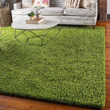 Load image into Gallery viewer, Premium Grass Green Microfiber Shaggy Carpet – Ultra-Soft Plush Area Rug for Living Room &amp; Bedroom
