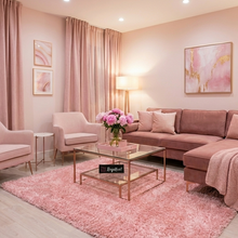 Load image into Gallery viewer, Baby Pink Beautiful Premium Micro Shag Rug
