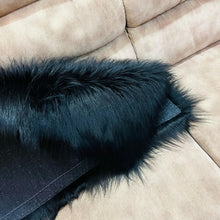 Load image into Gallery viewer, Black Faux Fur Mat, Luxury Fluffy Area Rug - 2x3 feet
