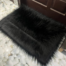 Load image into Gallery viewer, Black Faux Fur Mat, Luxury Fluffy Area Rug - 2x3 feet
