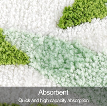 Load image into Gallery viewer, Super Soft Anti Skid (40x60 cm) Microfiber Mat for Bathroom/Bedroom/Kitchen - Green Leaf
