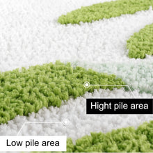 Load image into Gallery viewer, Super Soft Anti Skid (40x60 cm) Microfiber Mat for Bathroom/Bedroom/Kitchen - Green Leaf
